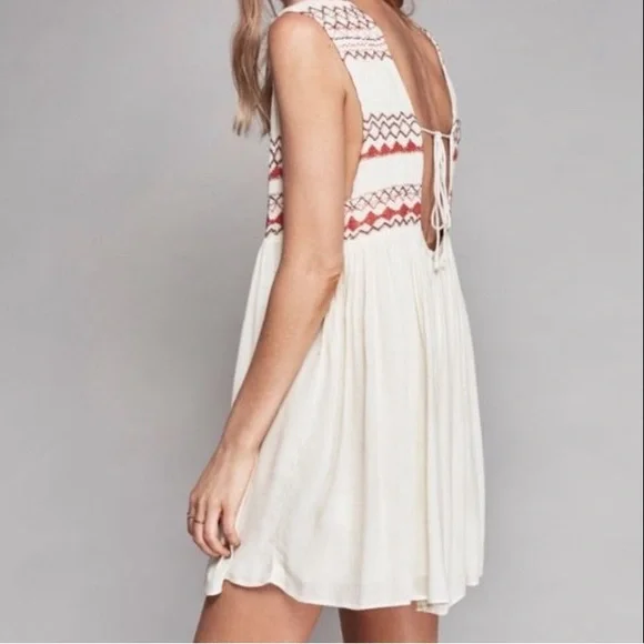 Free People Simply Fall Embroidered Mini Dress - Picture 7 of 9